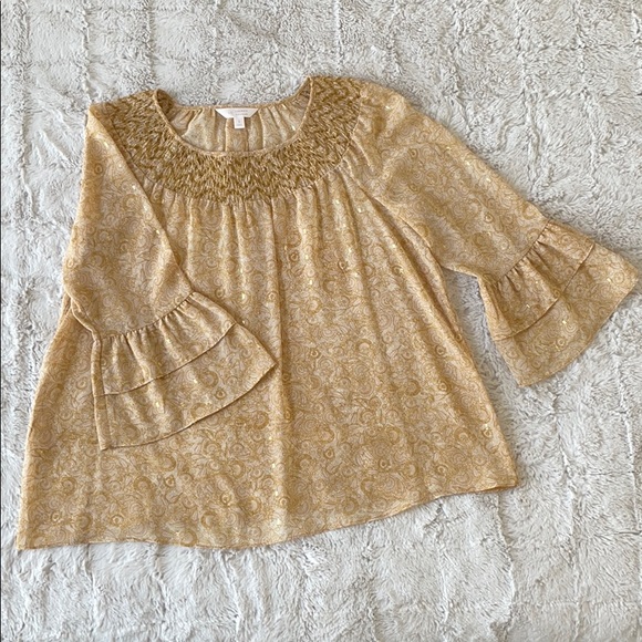 Smocked, pullover blouse. - Picture 2 of 3